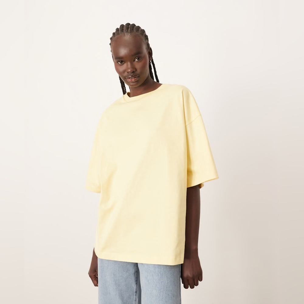 ARRANGE Oversized Premium Heavy Weight T-Shirt in Buttermilk